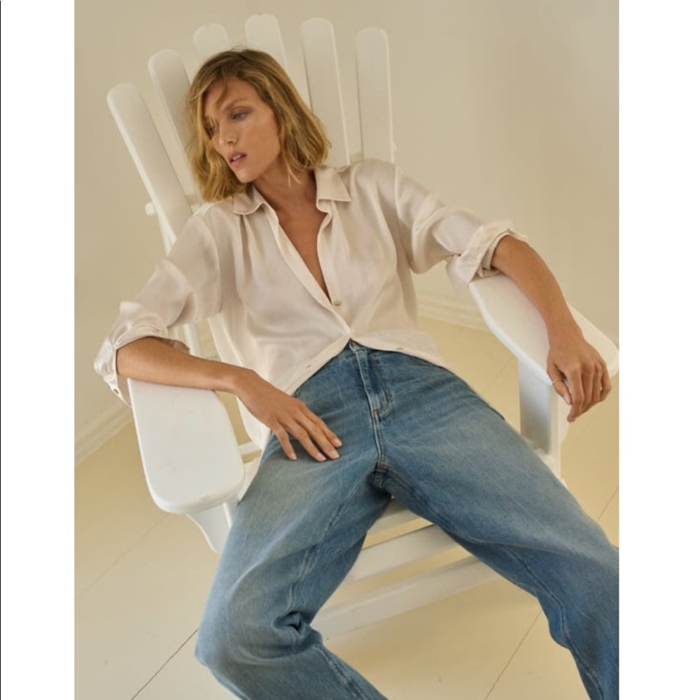 Zara satin effect shirt